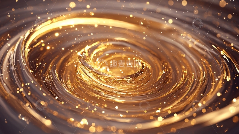 高清大图下载【趣麦麦图】金色漩涡背景素材
