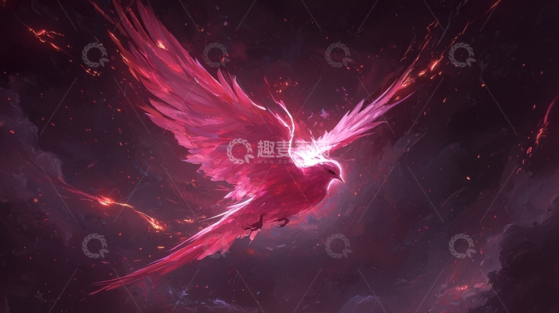 高清大图下载【趣麦麦图】燃烧的凤凰高清图片