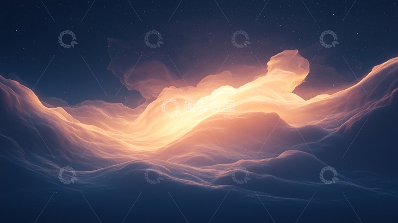 高清大图下载【趣麦麦图】梦幻星空下的流云