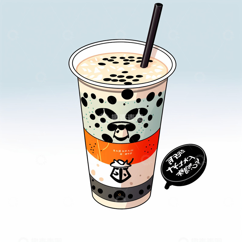 高清大图下载【趣麦麦图】插画奶茶4