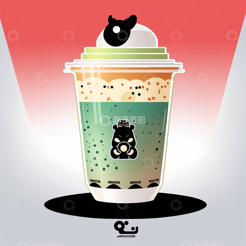 高清大图下载【趣麦麦图】插画奶茶9