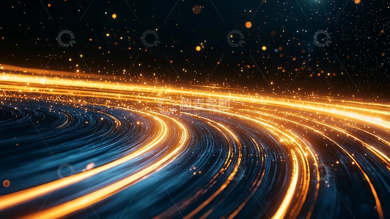 高清大图下载【趣麦麦图】光速流动的曲线背景