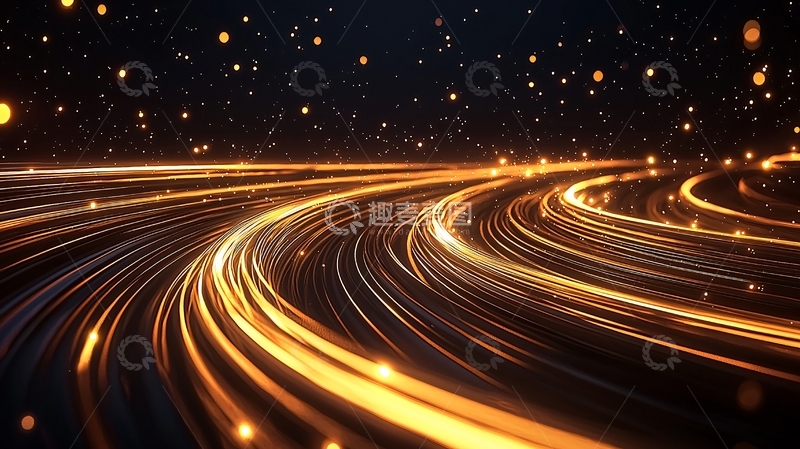 高清大图下载【趣麦麦图】光速流动的曲线背景