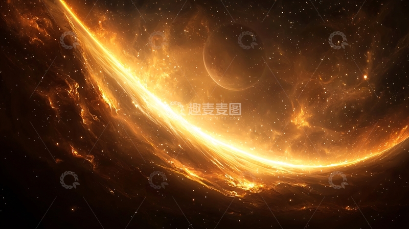 高清大图下载【趣麦麦图】宇宙星河与行星