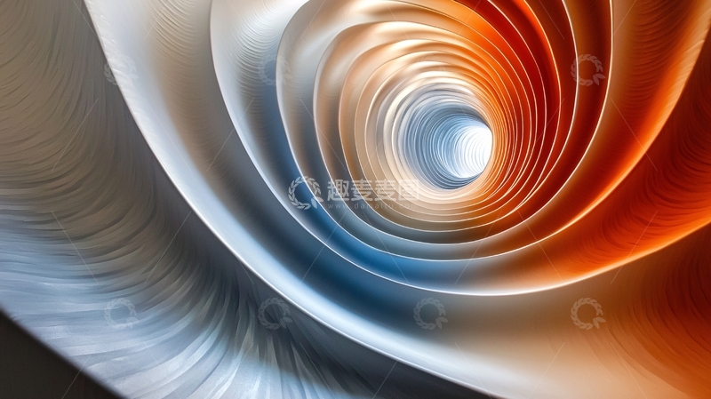 高清大图下载【趣麦麦图】螺旋渐变色彩抽象背景