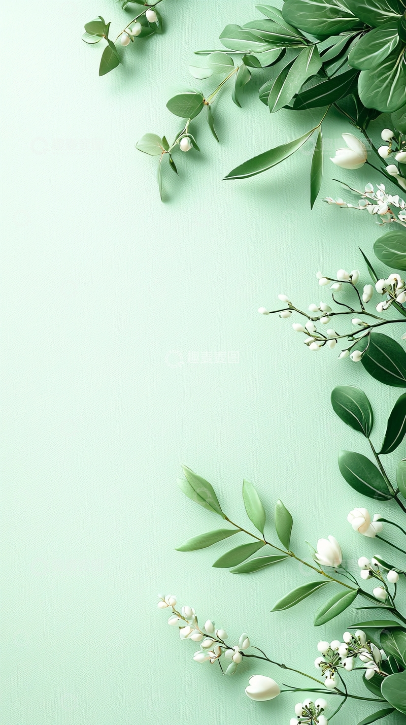 高清大图下载【趣麦麦图】清新绿植花卉背景图