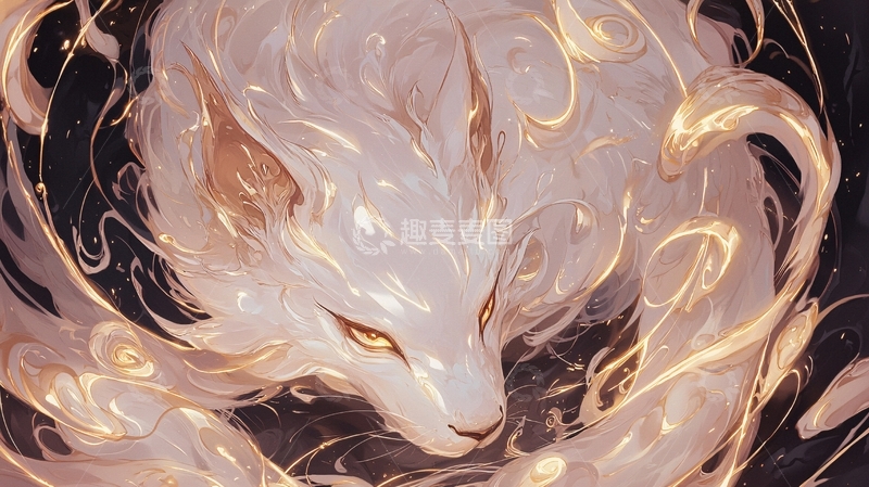 高清大图下载【趣麦麦图】梦幻狐狸与光之舞