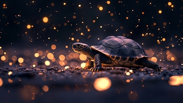 夜色中的乌龟