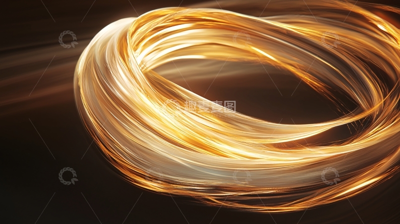 高清大图下载【趣麦麦图】金色光带动态效果背景