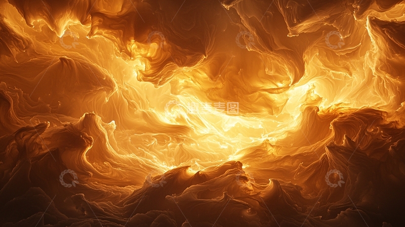 高清大图下载【趣麦麦图】炽热熔岩流动的抽象艺术背景