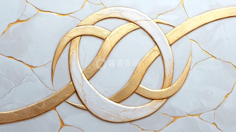 高清大图下载【趣麦麦图】金色交织环形艺术背景