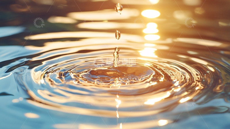 高清大图下载【趣麦麦图】水滴激起的涟漪