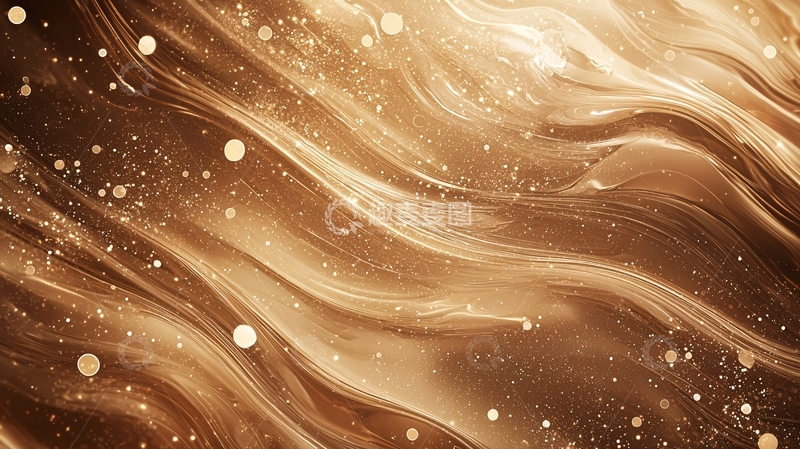 金色流光抽象艺术背景