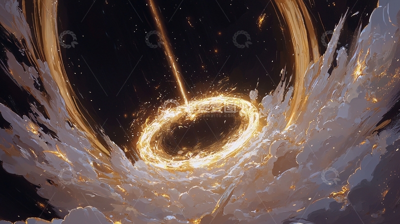 高清大图下载【趣麦麦图】宇宙漩涡星空艺术插画