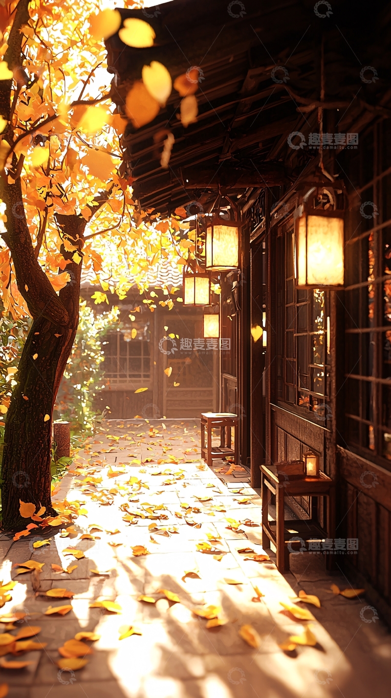 高清大图下载【趣麦麦图】秋日古巷光影之美