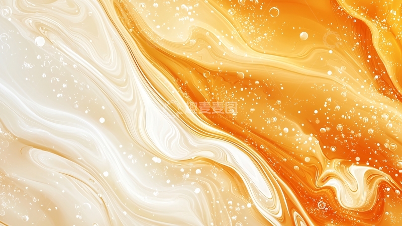 高清大图下载【趣麦麦图】橙白渐变流动抽象背景