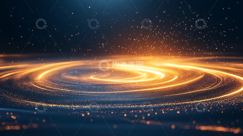 高清大图下载【趣麦麦图】金色螺旋光效背景