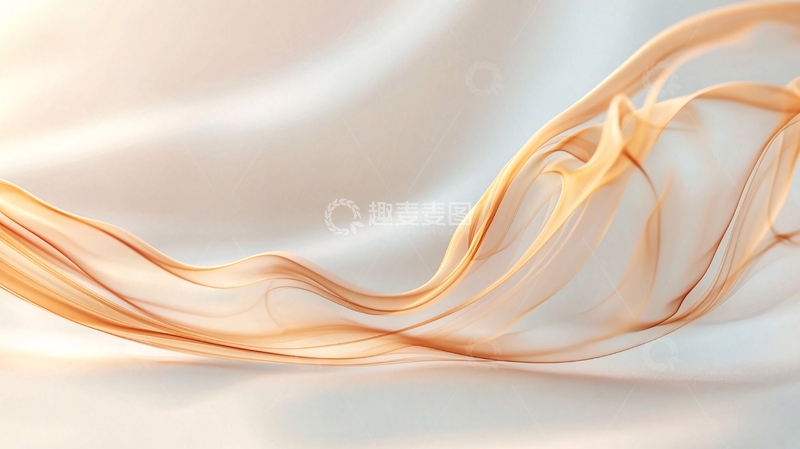 高清大图下载【趣麦麦图】流动的橙色丝带