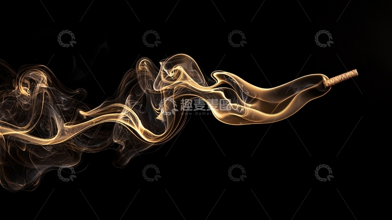 高清大图下载【趣麦麦图】香烟燃烧的动态烟雾效果
