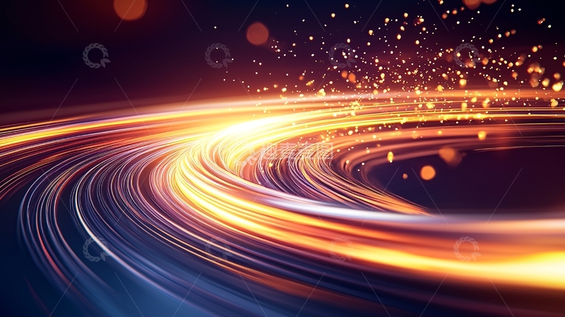 高清大图下载【趣麦麦图】光速流动的动态曲线背景