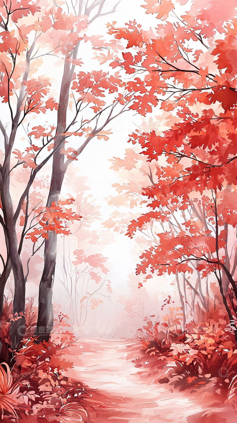 高清大图下载【趣麦麦图】秋日森林小径49