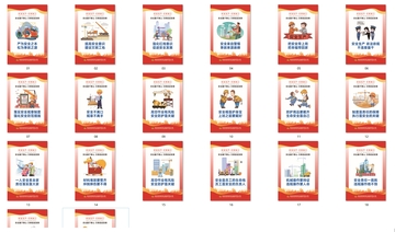 建筑工地施工安全宣传展板挂画