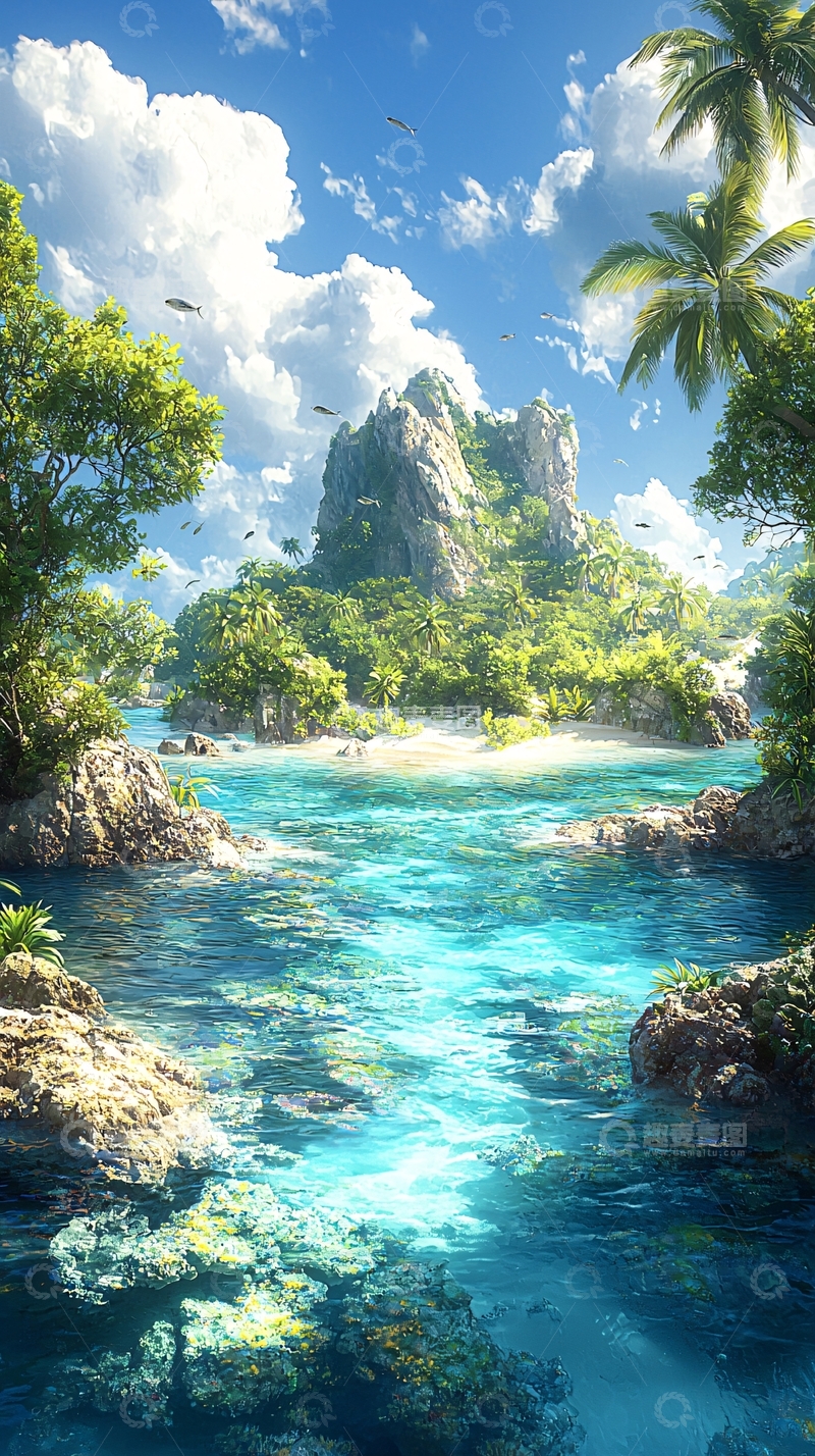 高清大图下载【趣麦麦图】热带岛屿风光