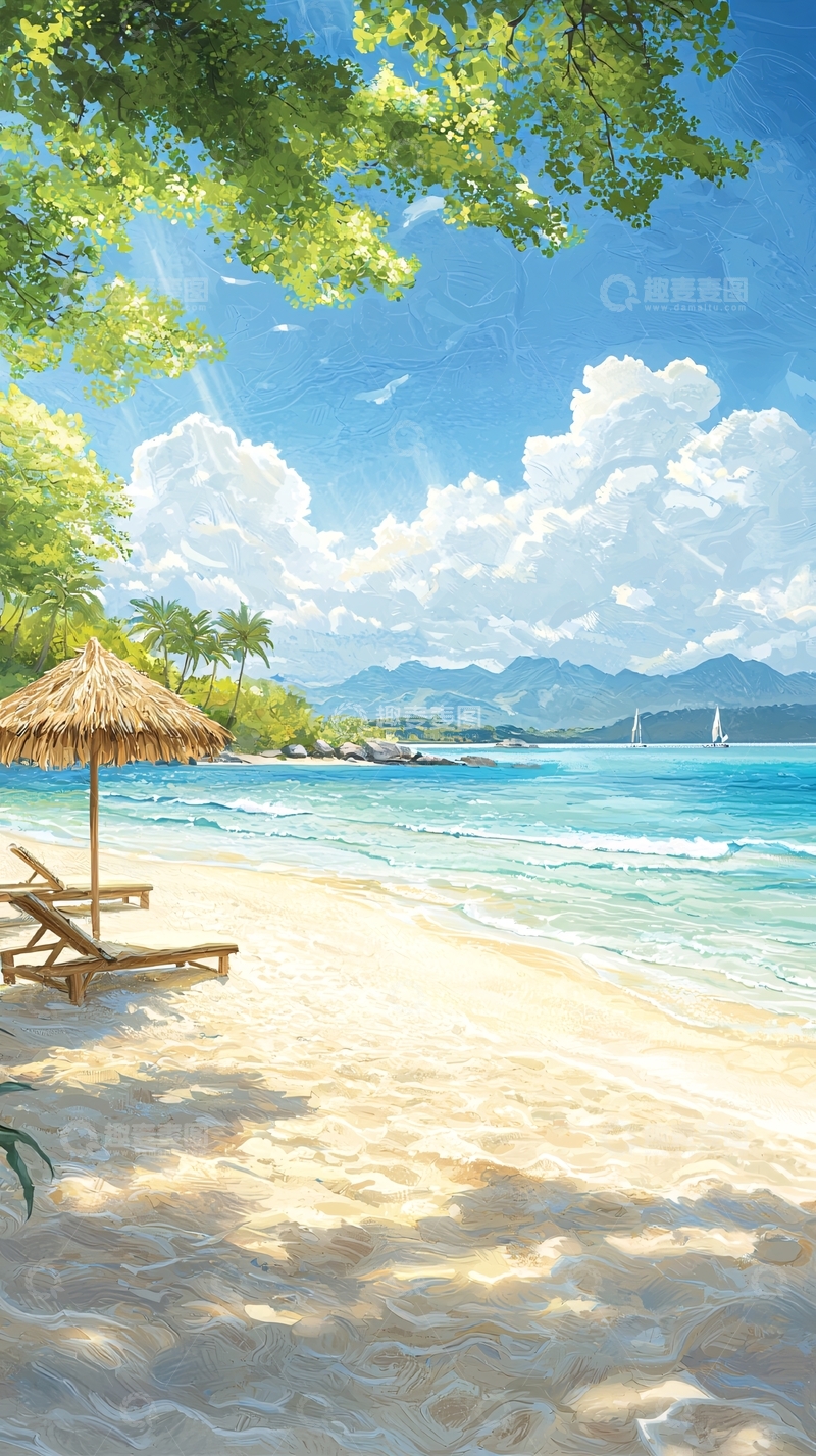 高清大图下载【趣麦麦图】热带海滩度假风光