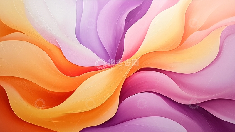 高清大图下载【趣麦麦图】抽象色彩流动波纹背景