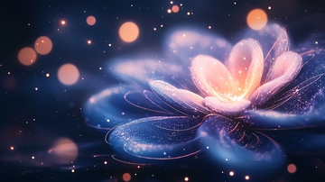 梦幻花朵光效背景图