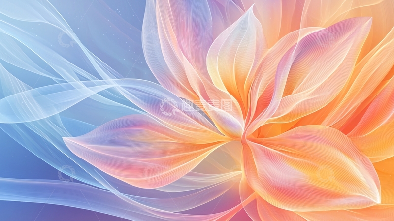高清大图下载【趣麦麦图】梦幻花瓣抽象艺术背景