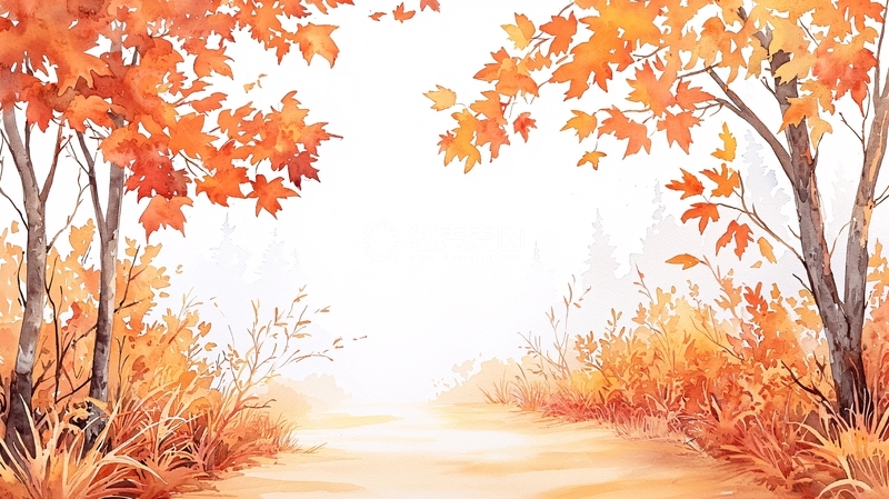 高清大图下载【趣麦麦图】秋日林间小路