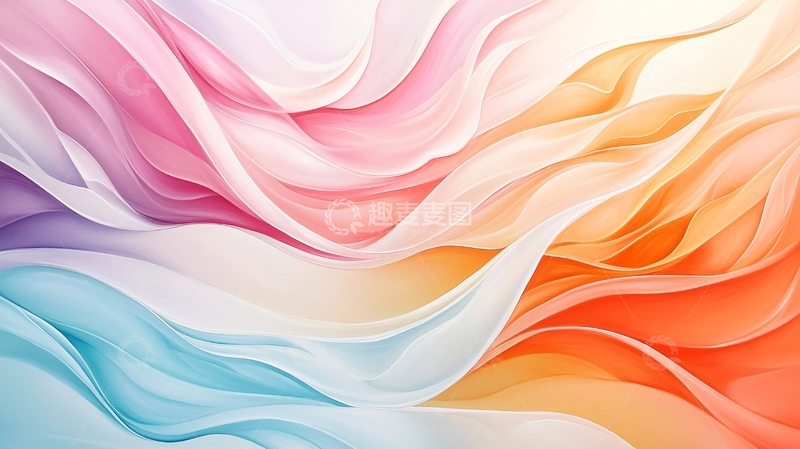高清大图下载【趣麦麦图】抽象色彩流动波纹背景