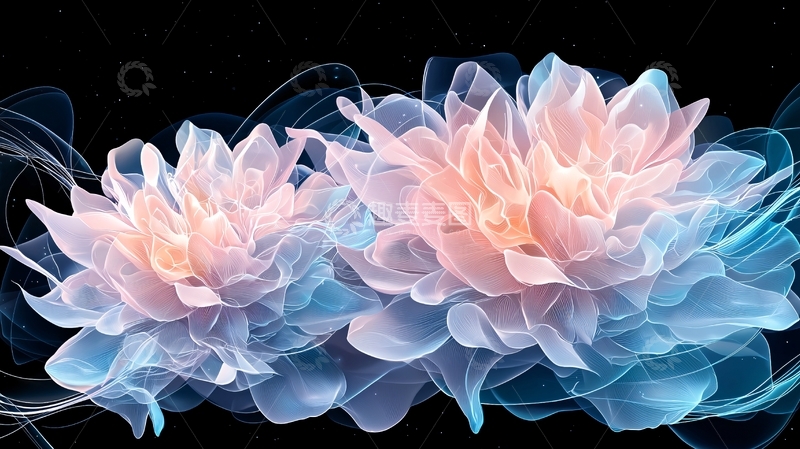 高清大图下载【趣麦麦图】梦幻花朵抽象艺术背景