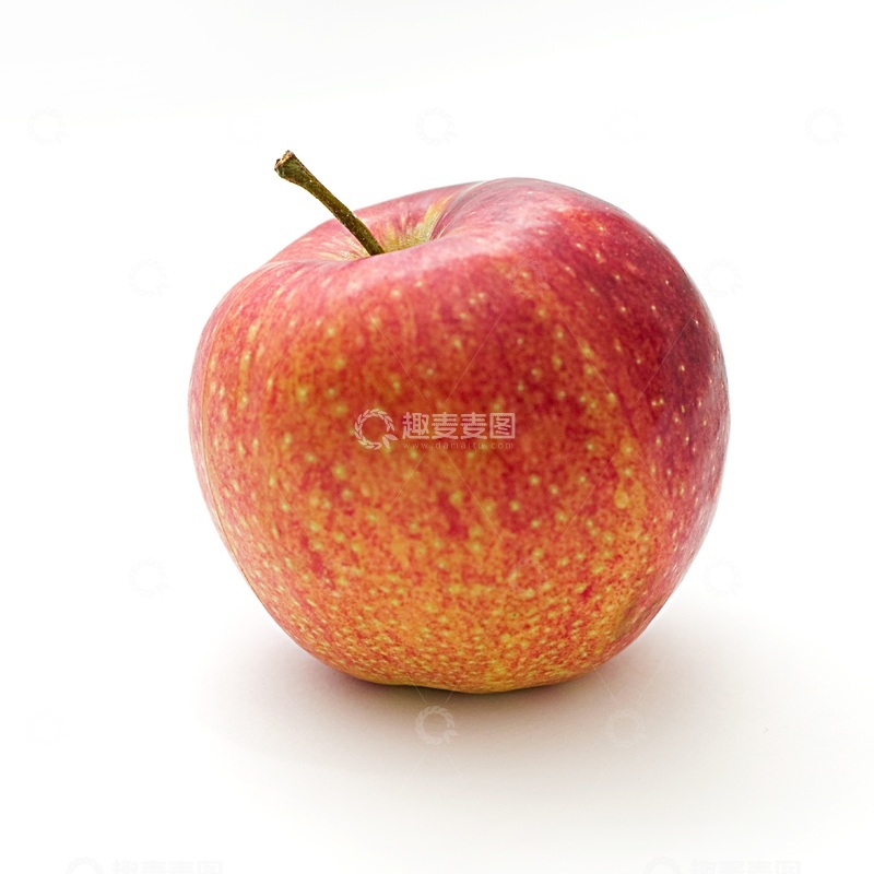 高清大图下载【趣麦麦图】-一个红苹果放在白色背景上