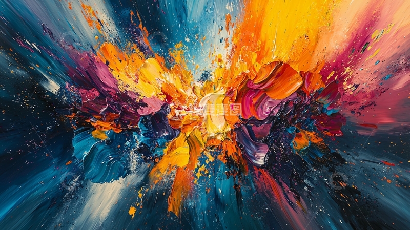高清大图下载【趣麦麦图】抽象色彩爆炸艺术背景