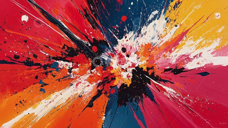 高清大图下载【趣麦麦图】抽象色彩爆炸艺术背景
