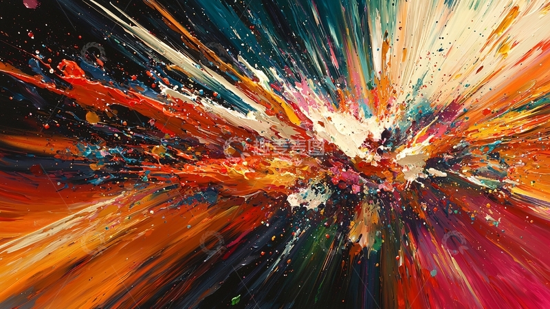 高清大图下载【趣麦麦图】色彩爆炸抽象艺术背景
