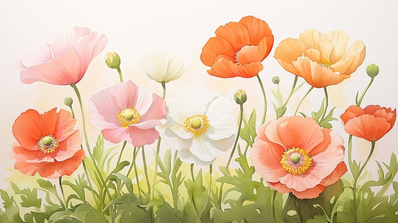 高清大图下载【趣麦麦图】春天盛开的罂粟花