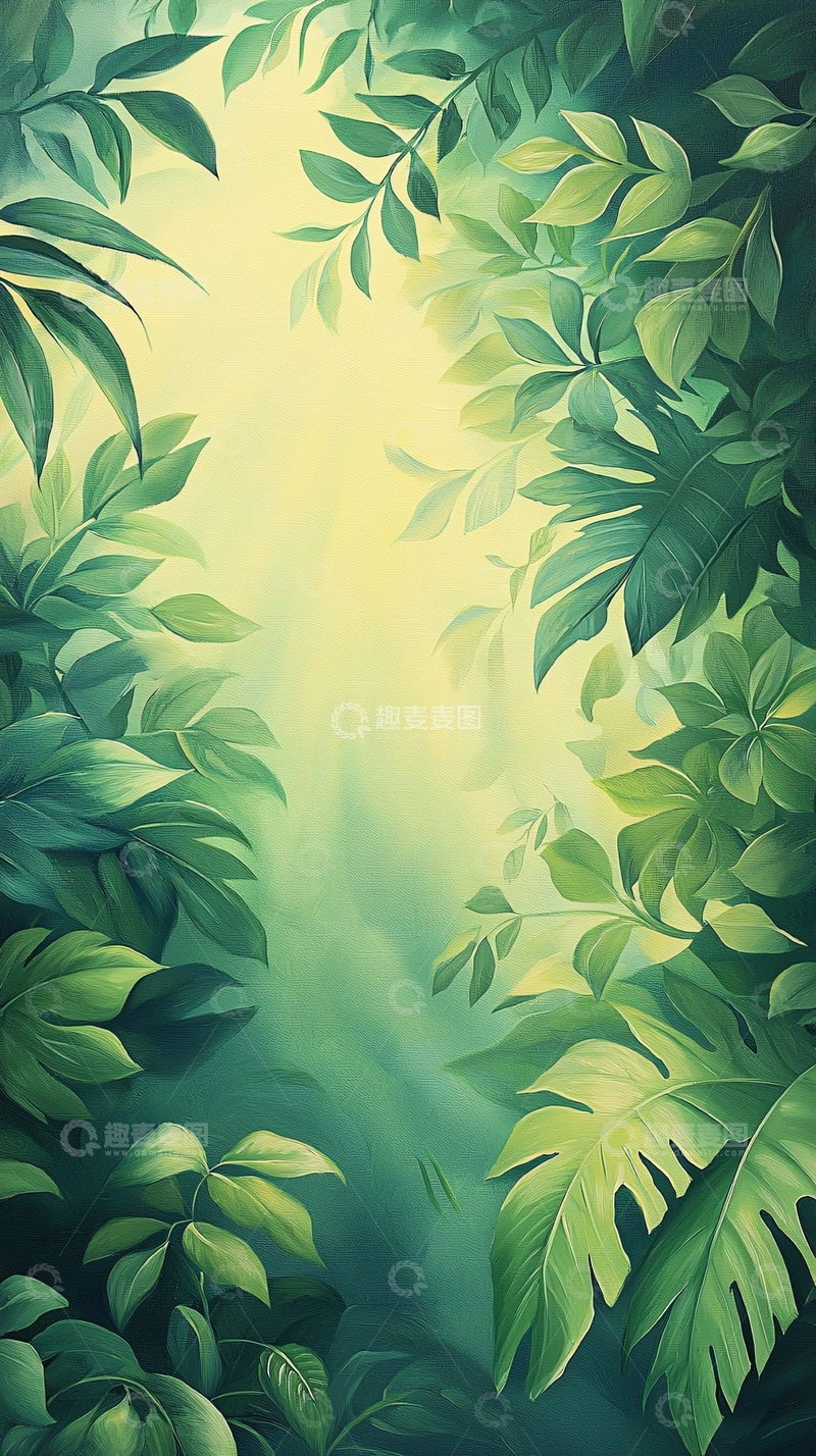 高清大图下载【趣麦麦图】热带雨林植物背景