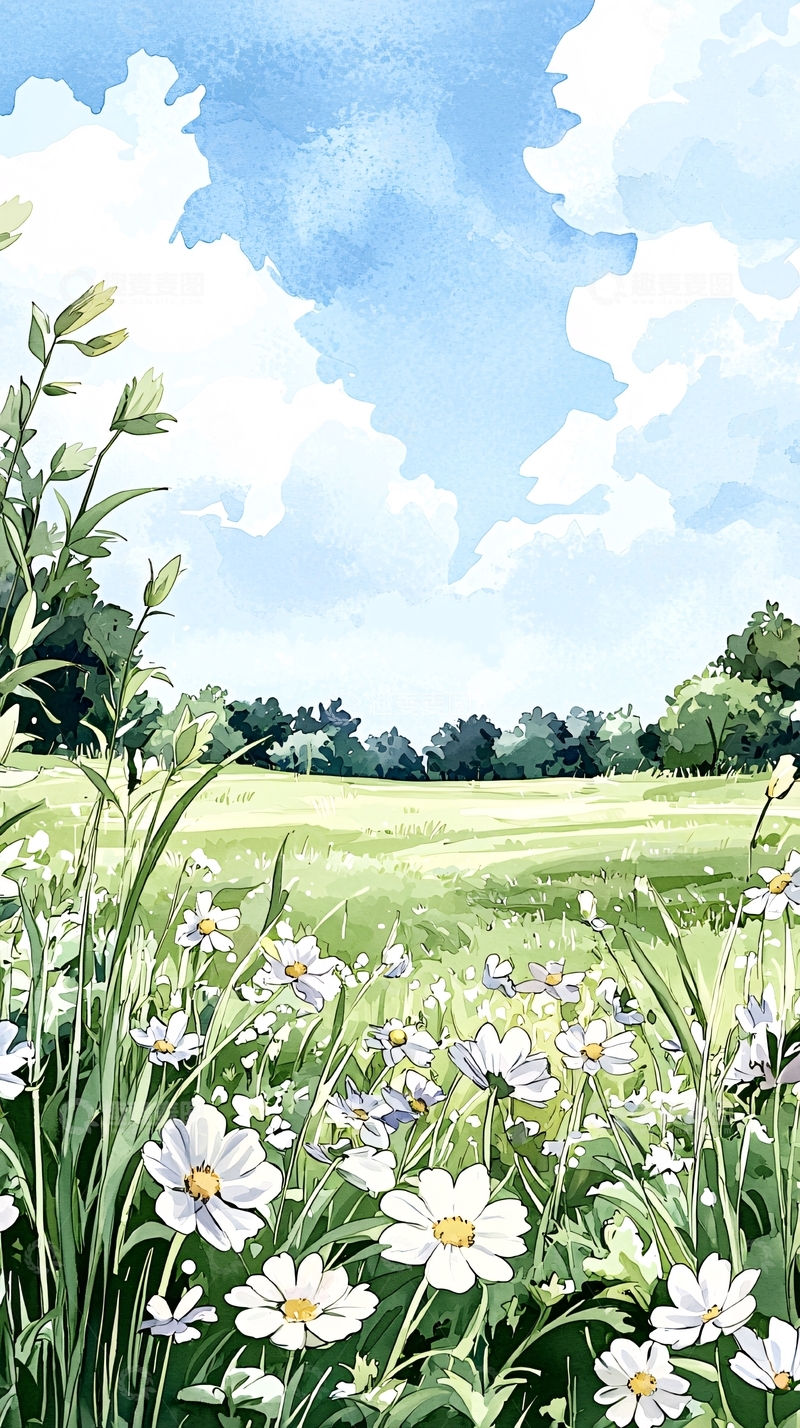 高清大图下载【趣麦麦图】夏日田野花海风景图