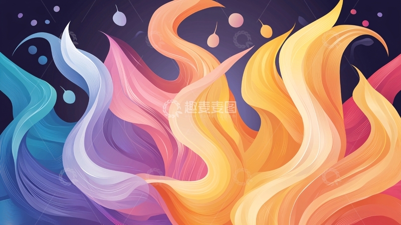 高清大图下载【趣麦麦图】色彩流动抽象艺术背景