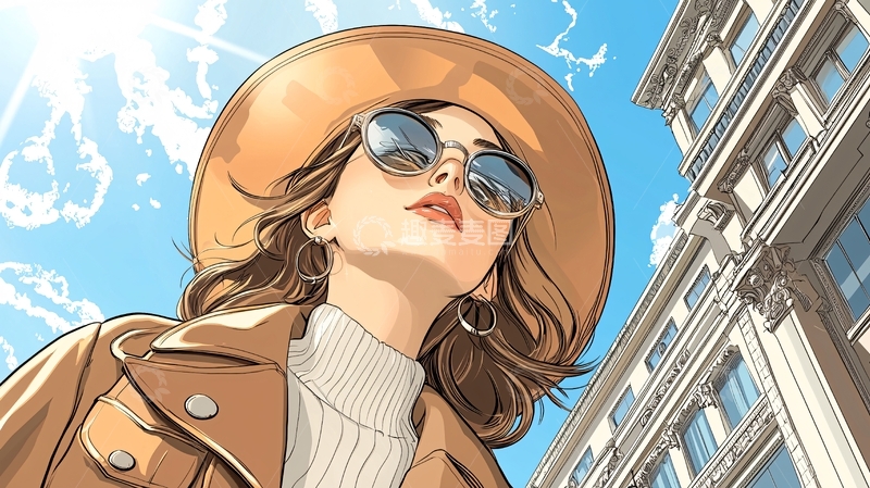 高清大图下载【趣麦麦图】时尚女性街头写真