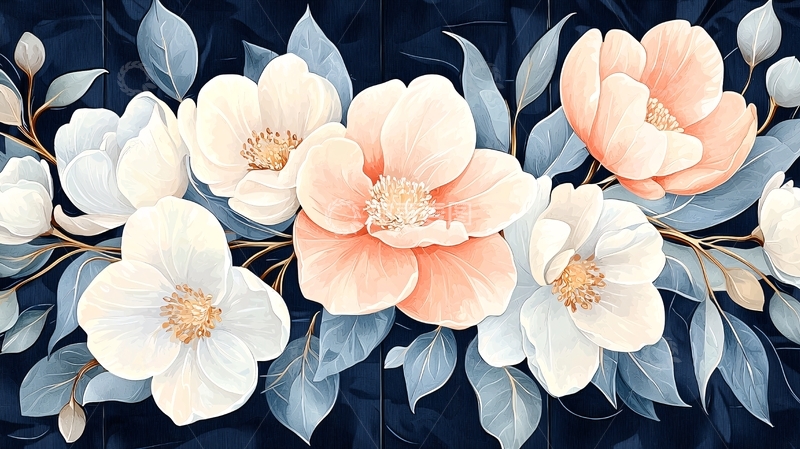 高清大图下载【趣麦麦图】优雅花卉背景素材