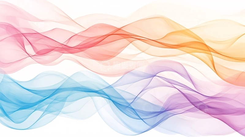 高清大图下载【趣麦麦图】色彩流动抽象线条背景图