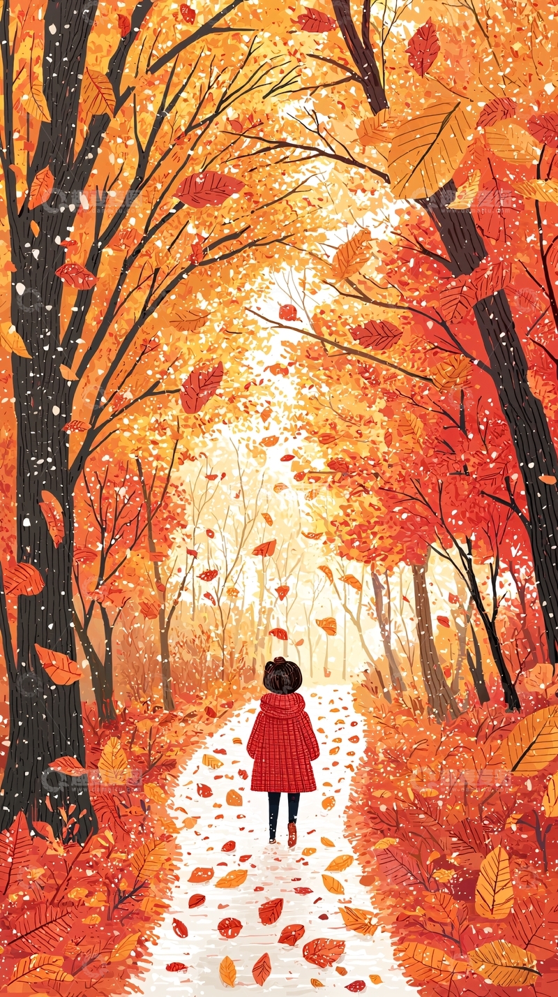 高清大图下载【趣麦麦图】秋日森林漫步