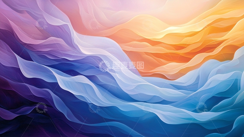 高清大图下载【趣麦麦图】抽象色彩流动波浪背景