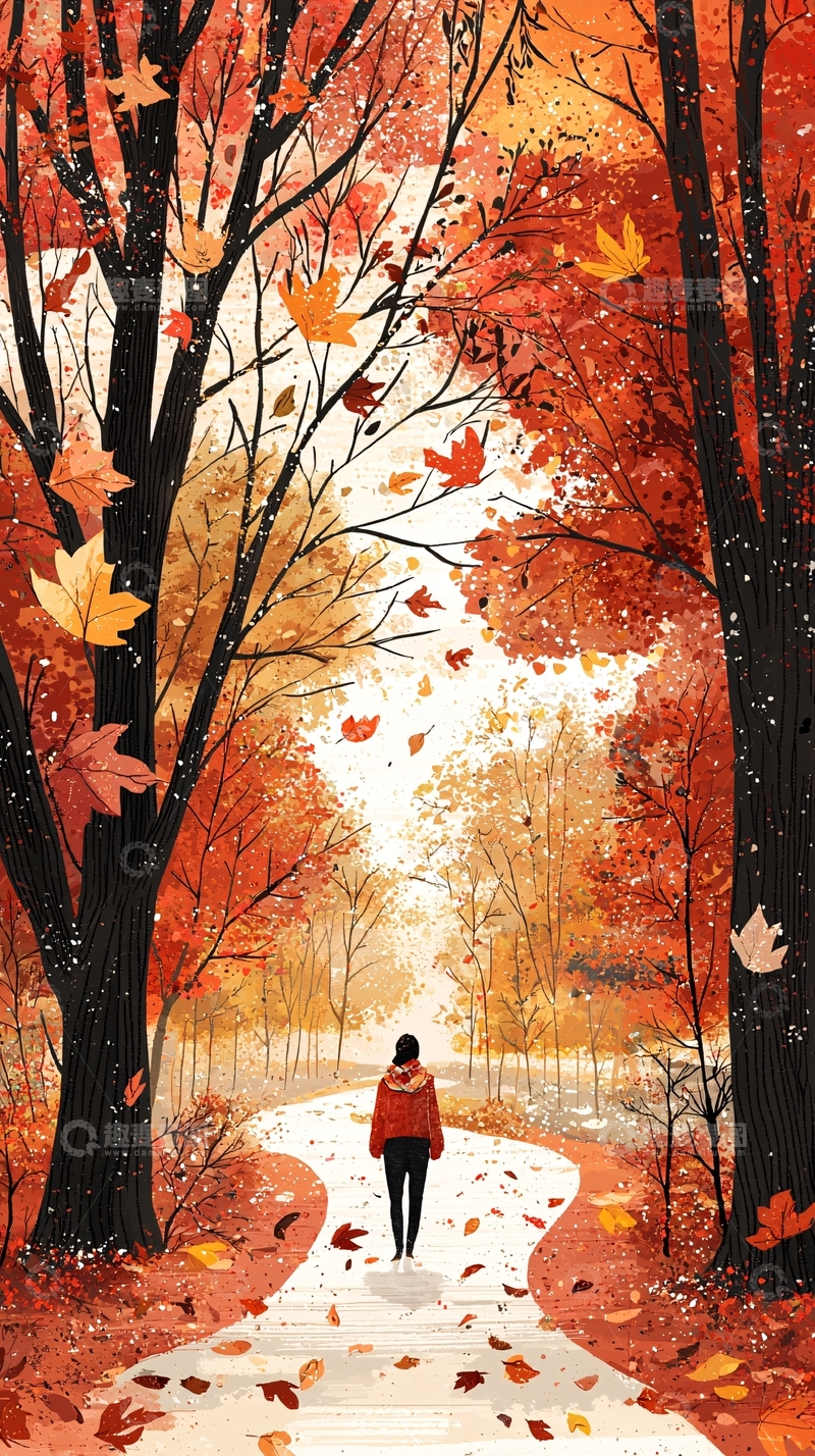 高清大图下载【趣麦麦图】秋日森林漫步