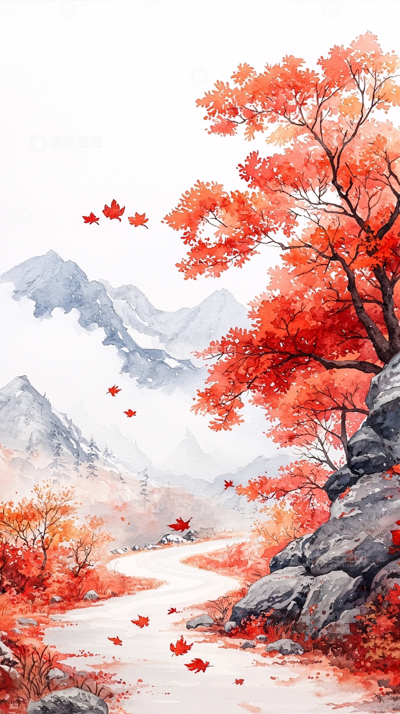 高清大图下载【趣麦麦图】秋日山间小径