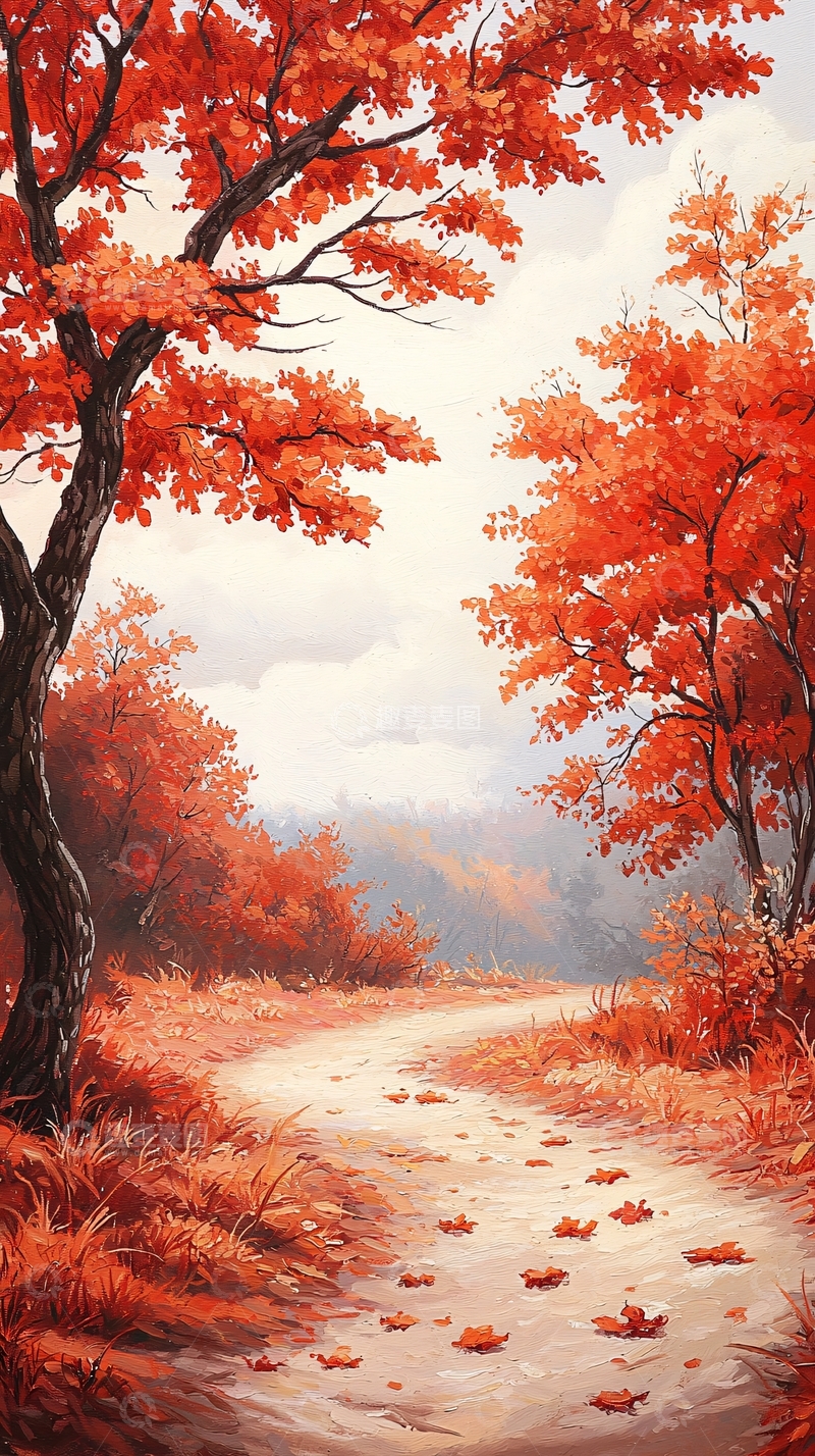 高清大图下载【趣麦麦图】秋日森林小径57